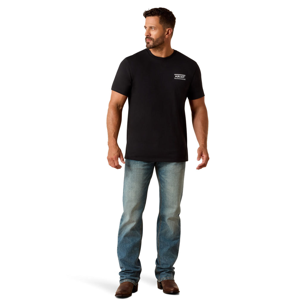 Ariat Mens Canyon Aztec Shield S/S Tee (10054353) Black