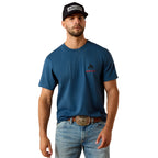 Ariat Mens Flag Bronco S/S Tee (10071192) Key Largo