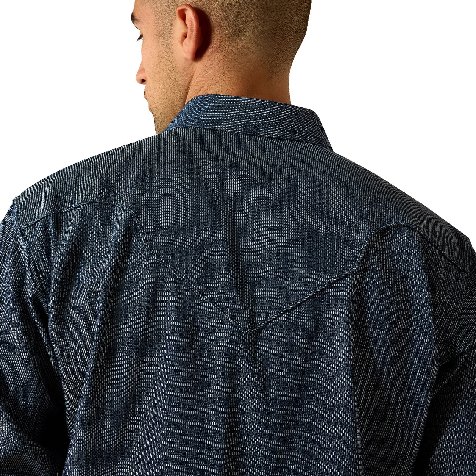 Ariat Mens Retro Harlan Fitted Snap L/S Shirt (10071646) Navy