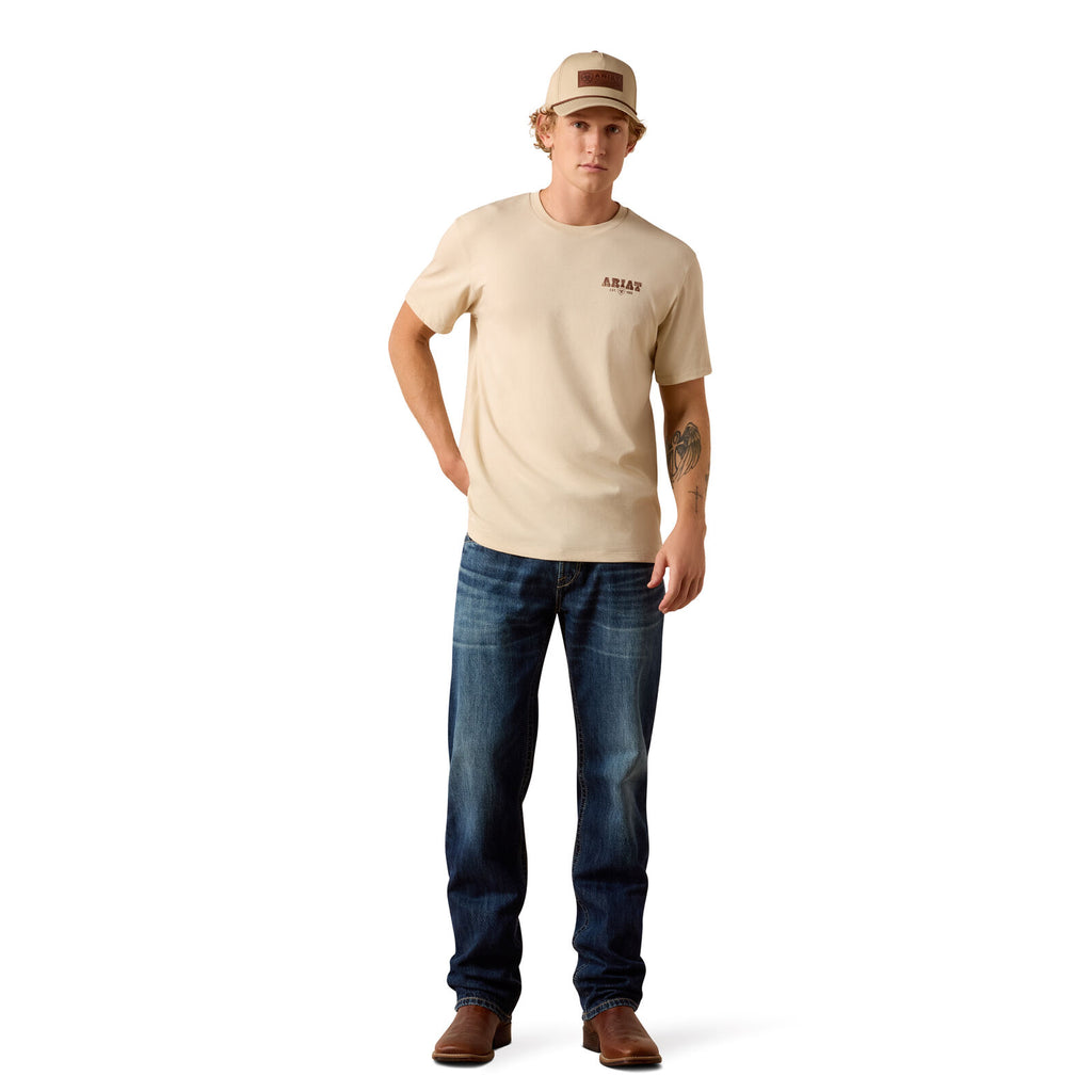 Ariat Mens Cowboy Up S/S Tee (10073414) Natural