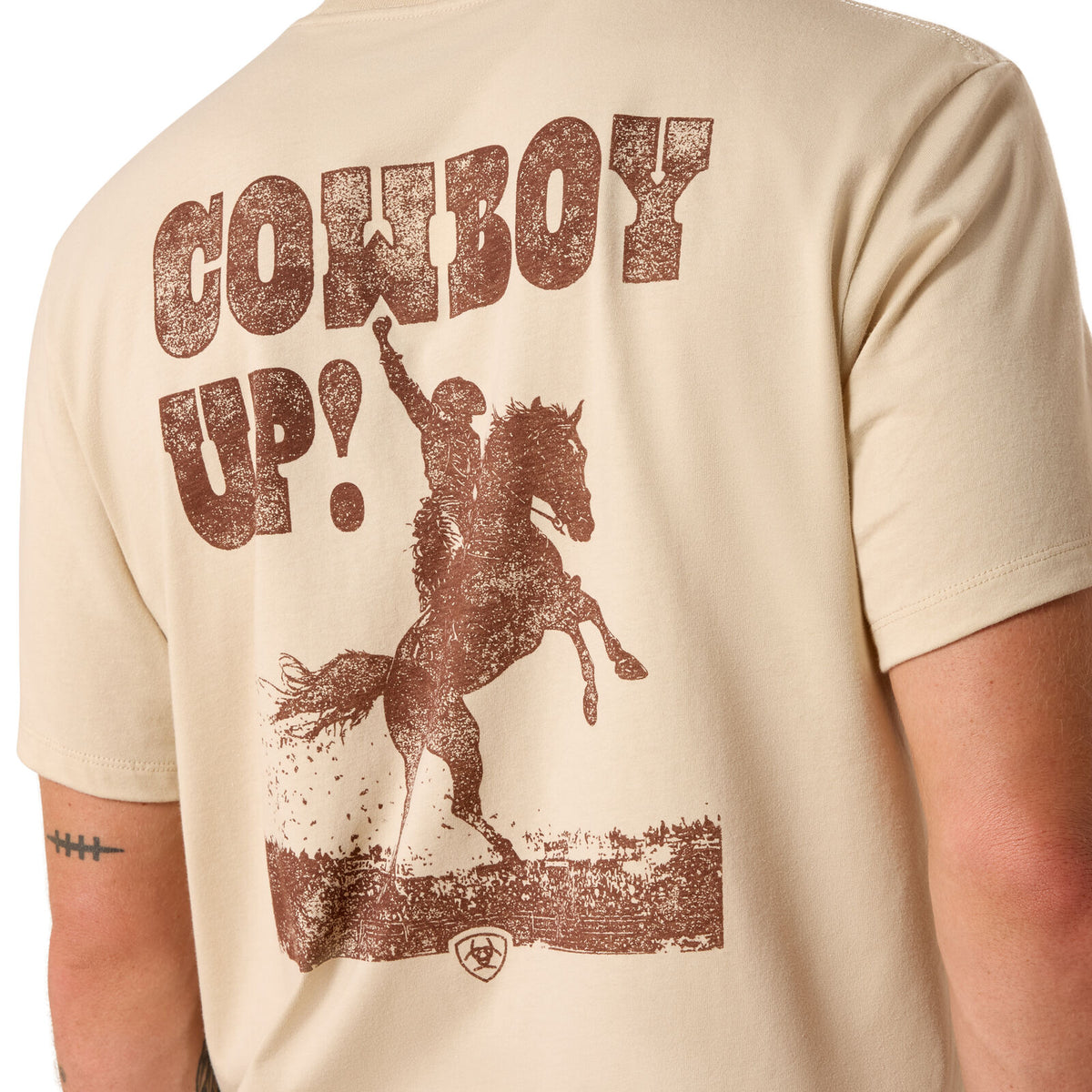 Ariat Mens Cowboy Up S/S Tee (10073414) Natural