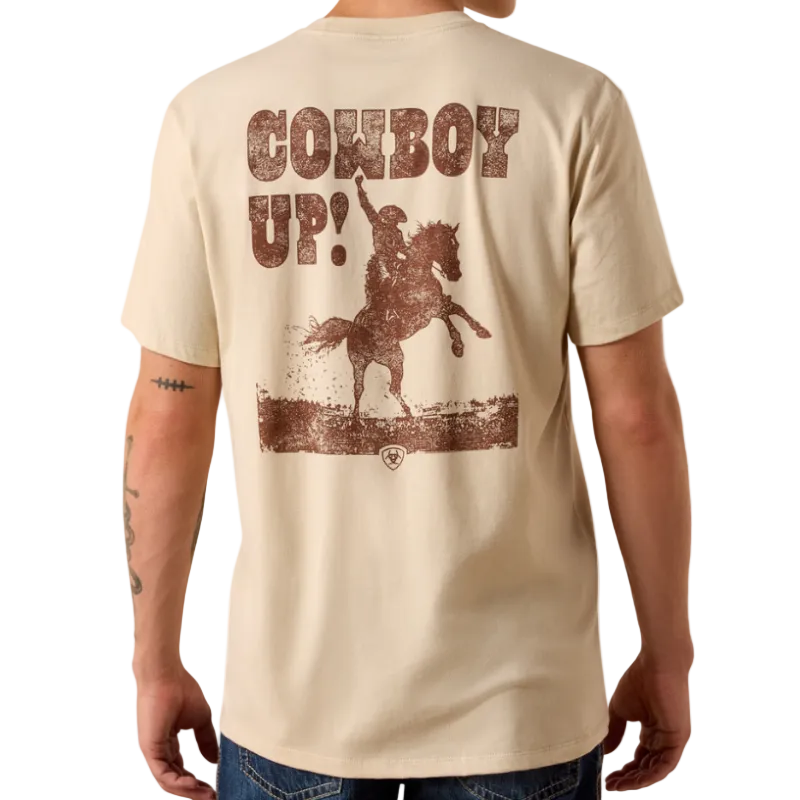 Ariat Mens Cowboy Up S/S Tee (10073414) Natural