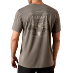 Ariat Mens Desert Badge Tradition S/S Tee (10073415) Smoked Pearl