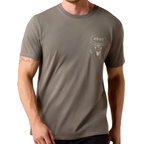 Ariat Mens Desert Badge Tradition S/S Tee (10073415) Smoked Pearl
