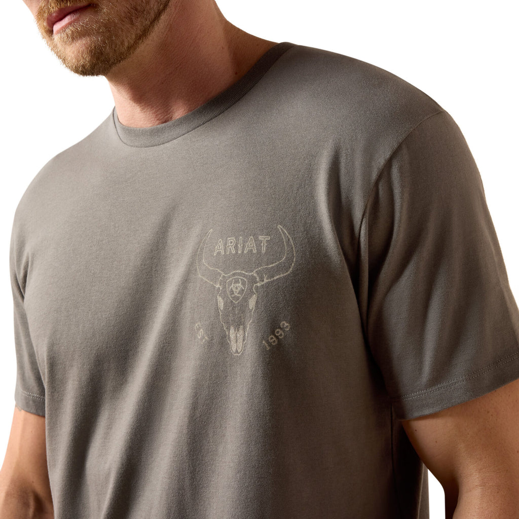 Ariat Mens Desert Badge Tradition S/S Tee (10073415) Smoked Pearl