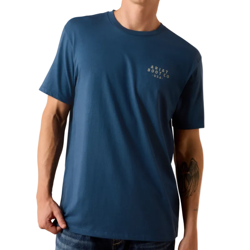 Ariat Mens Drop Down Eagle S/S Tee (10073417) Key Largo