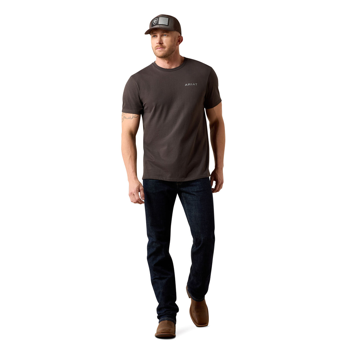Ariat Mens Southwest Mountain Man S/S Tee (10062951) Vintage Black