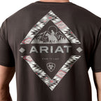 Ariat Mens Southwest Mountain Man S/S Tee (10062951) Vintage Black