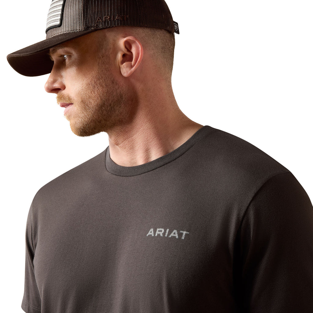 Ariat Mens Southwest Mountain Man S/S Tee (10062951) Vintage Black