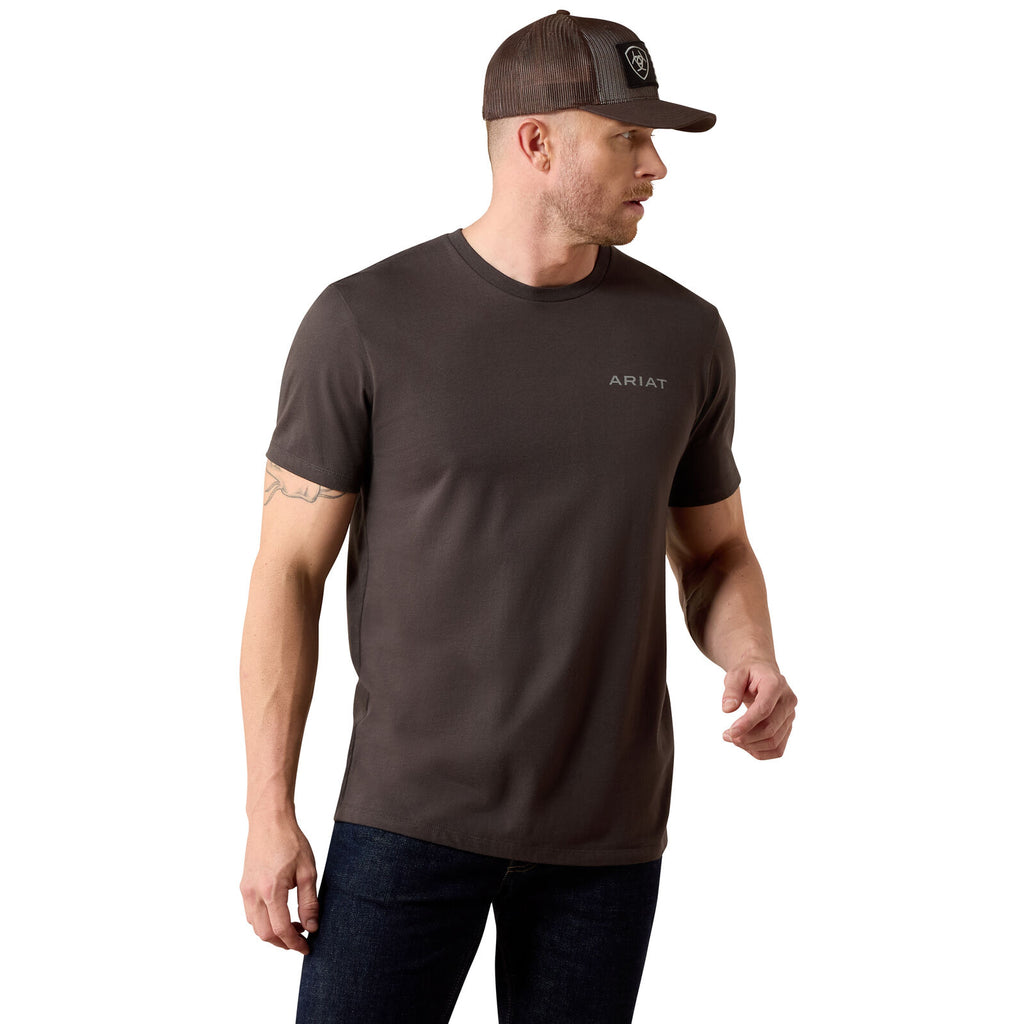 Ariat Mens Southwest Mountain Man S/S Tee (10062951) Vintage Black
