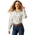 Ariat Womens Homestyle L/S Shirt (10065832) Deserted Print