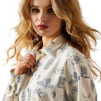 Ariat Womens Homestyle L/S Shirt (10065832) Deserted Print