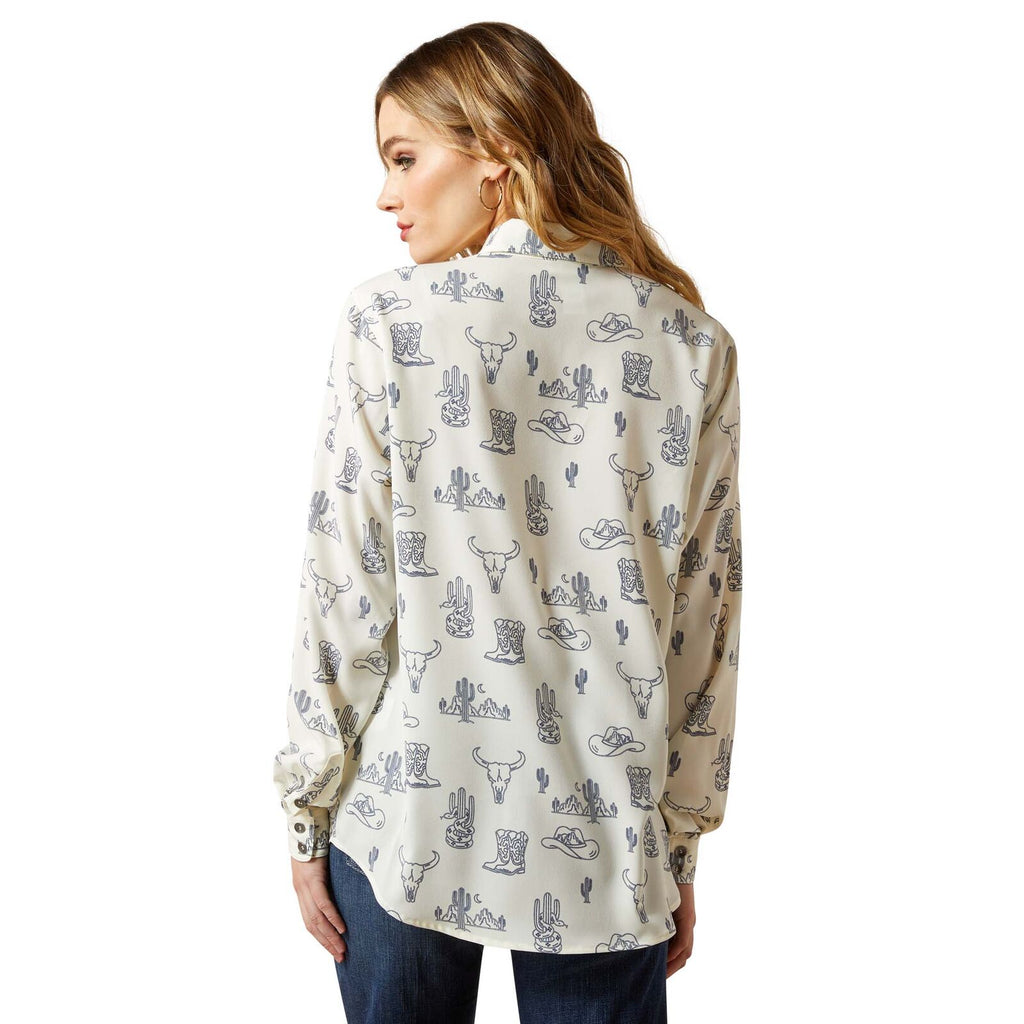 Ariat Womens Homestyle L/S Shirt (10065832) Deserted Print