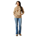 Ariat Womens Logo 2.0 Printed Hoodie (10065823) Savannah Tan Heather