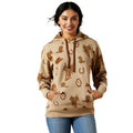 Ariat Womens Logo 2.0 Printed Hoodie (10065823) Savannah Tan Heather