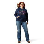 Ariat Womens Emblem Hoodie (10065959) Dress Blues