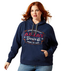 Ariat Womens Emblem Hoodie (10065959) Dress Blues