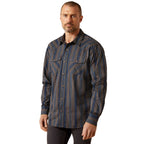 Ariat Mens Horne Retro Snap L/S Shirt (10065758) Navy