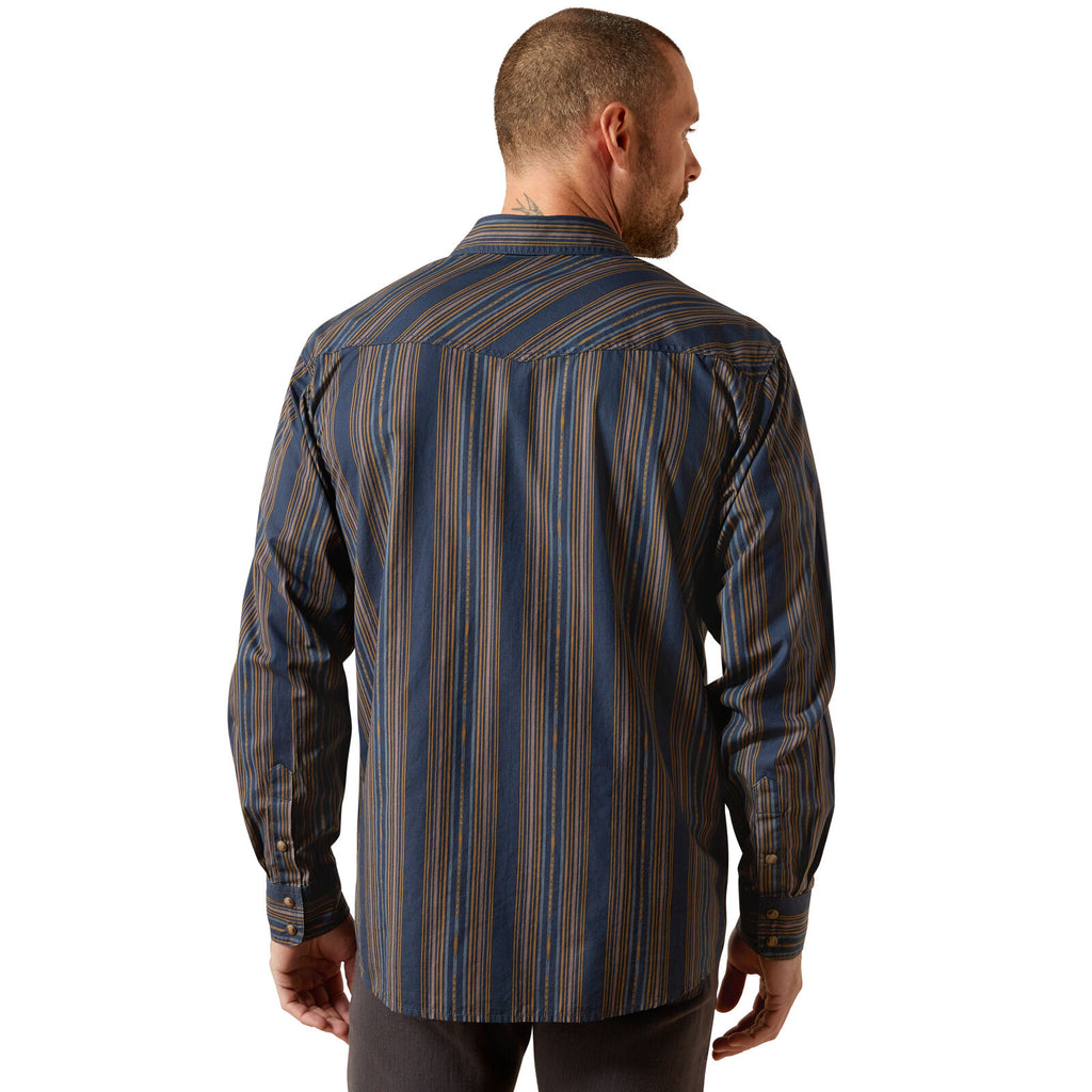 Ariat Mens Horne Retro Snap L/S Shirt (10065758) Navy