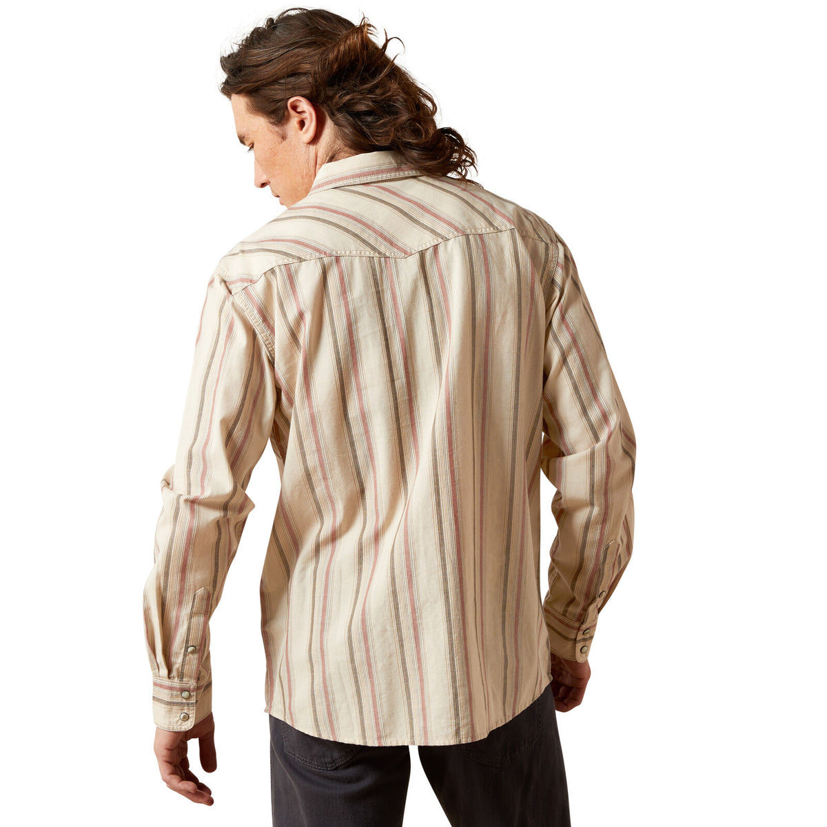 Ariat Mens Hines Retro Snap L/S Shirt (10065757) Off White