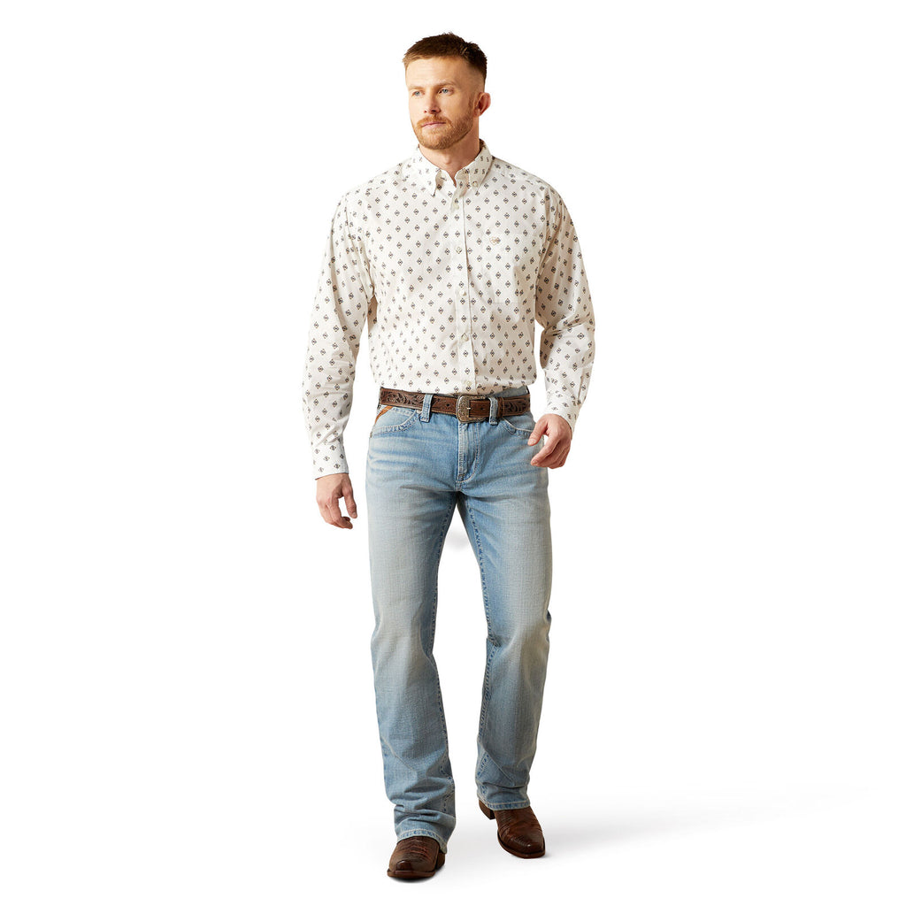 Ariat Mens Thell L/S Shirt (10065769) White