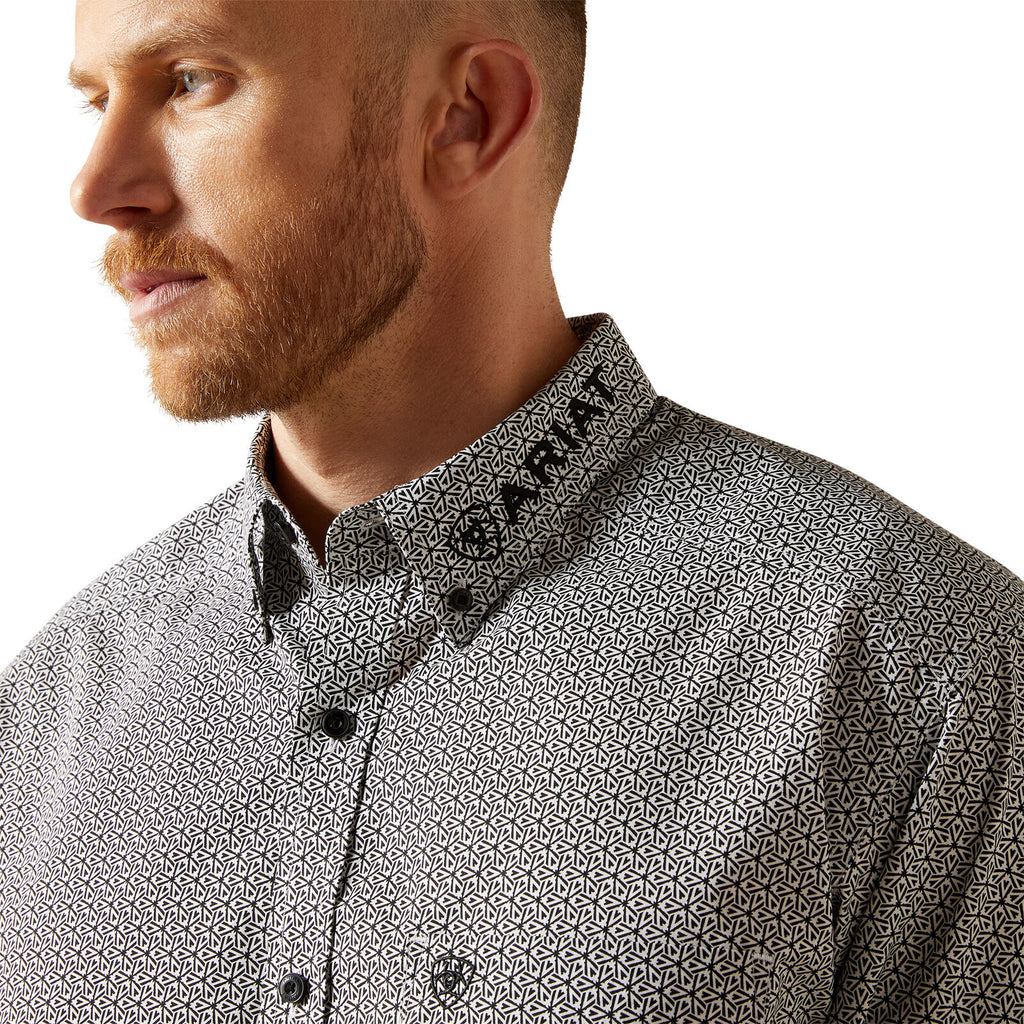 Ariat Mens Team Pablo L/S Shirt (10065815) White/Black
