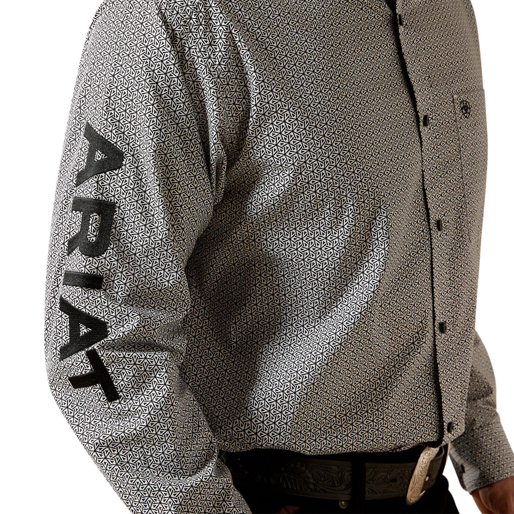 Ariat Mens Team Pablo L/S Shirt (10065815) White/Black