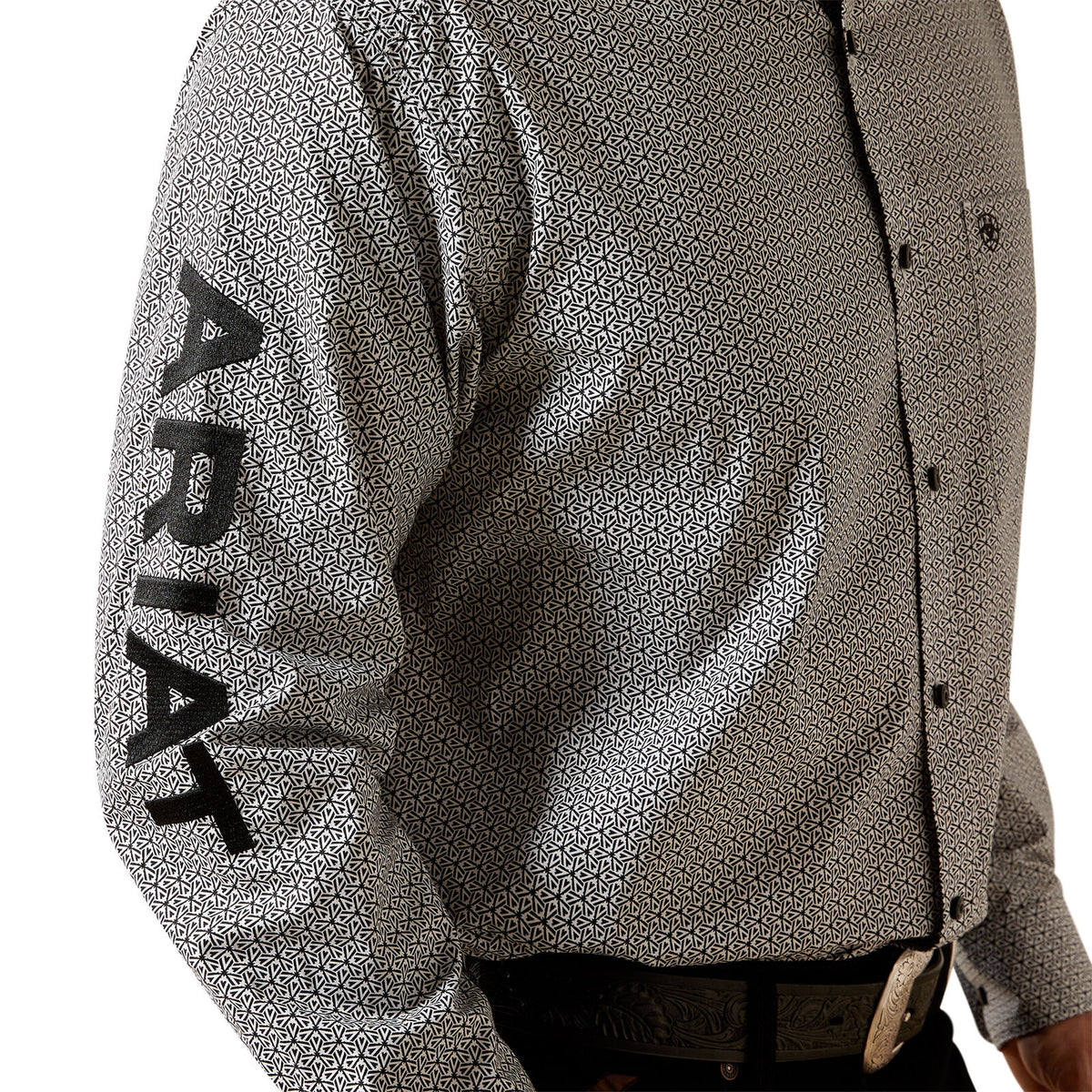Ariat Mens Team Pablo L/S Shirt (10065815) White/Black