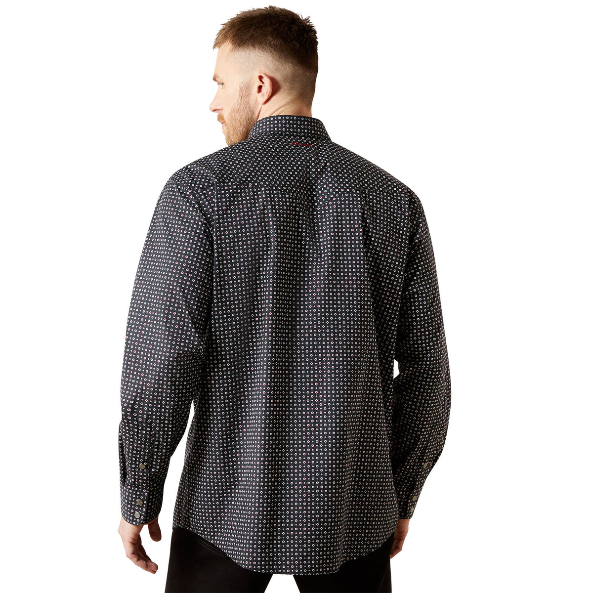 Ariat Mens Wrinkle Free Johnson Snap L/S Shirt (10065972) Black