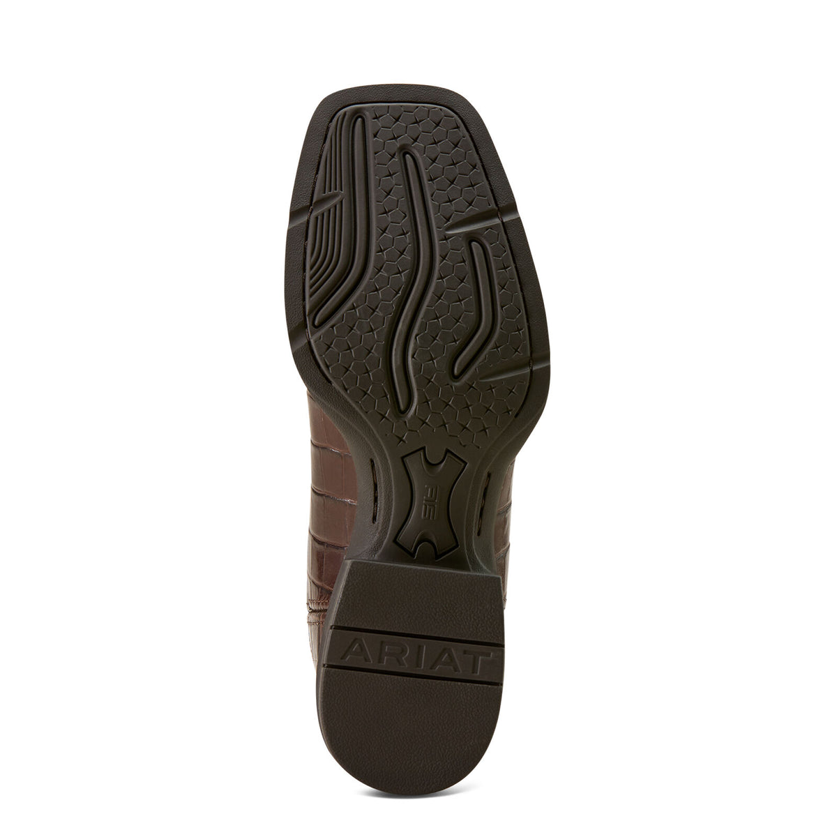 Ariat Mens Sport Latigo Wide Square Toe Western Boots (10074167) Croc Print/Bitter Chocolate