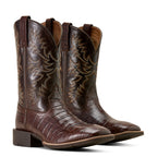 Ariat Mens Sport Latigo Wide Square Toe Western Boots (10074167) Croc Print/Bitter Chocolate