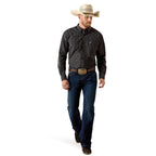 Ariat Mens Pro Series Triston Classic Fit L/S Shirt (10071038) Black Plaid