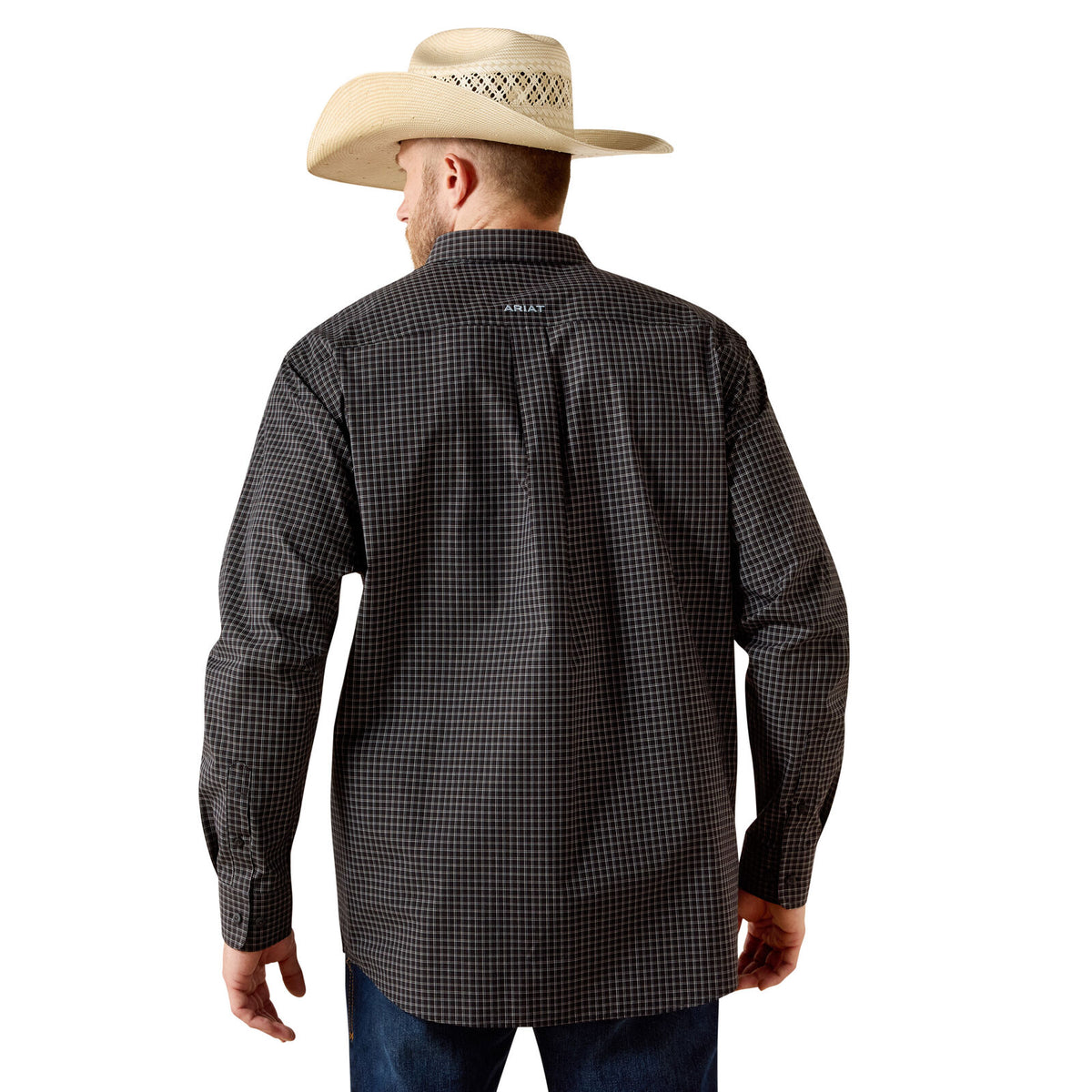 Ariat Mens Pro Series Triston Classic Fit L/S Shirt (10071038) Black Plaid