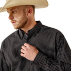 Ariat Mens Pro Series Triston Classic Fit L/S Shirt (10071038) Black Plaid