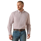 Ariat Mens Tiernan Classic Fit L/S Shirt (10071609) White Geo Print