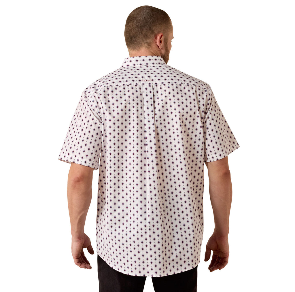 Ariat Mens Tadeo Classic Fit S/S Shirt (10071735) White Southwest Print