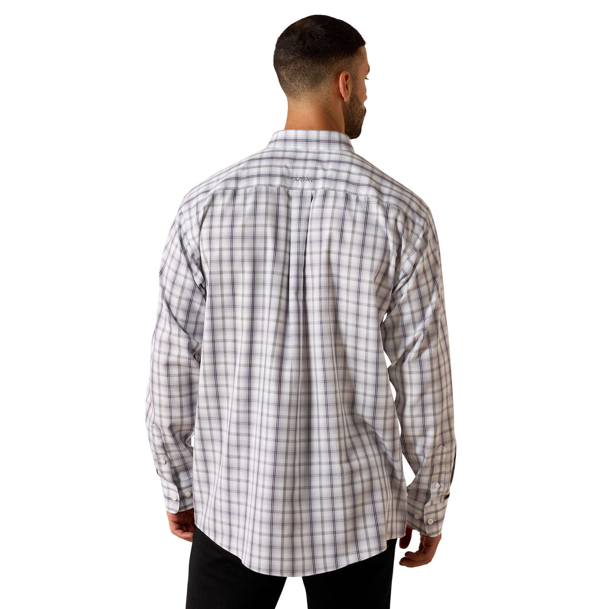 Ariat Mens Wrinkle Free Louie Classic Fit L/S Shirt (10071754) White Plaid