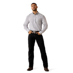 Ariat Mens Wrinkle Free Louie Classic Fit L/S Shirt (10071754) White Plaid
