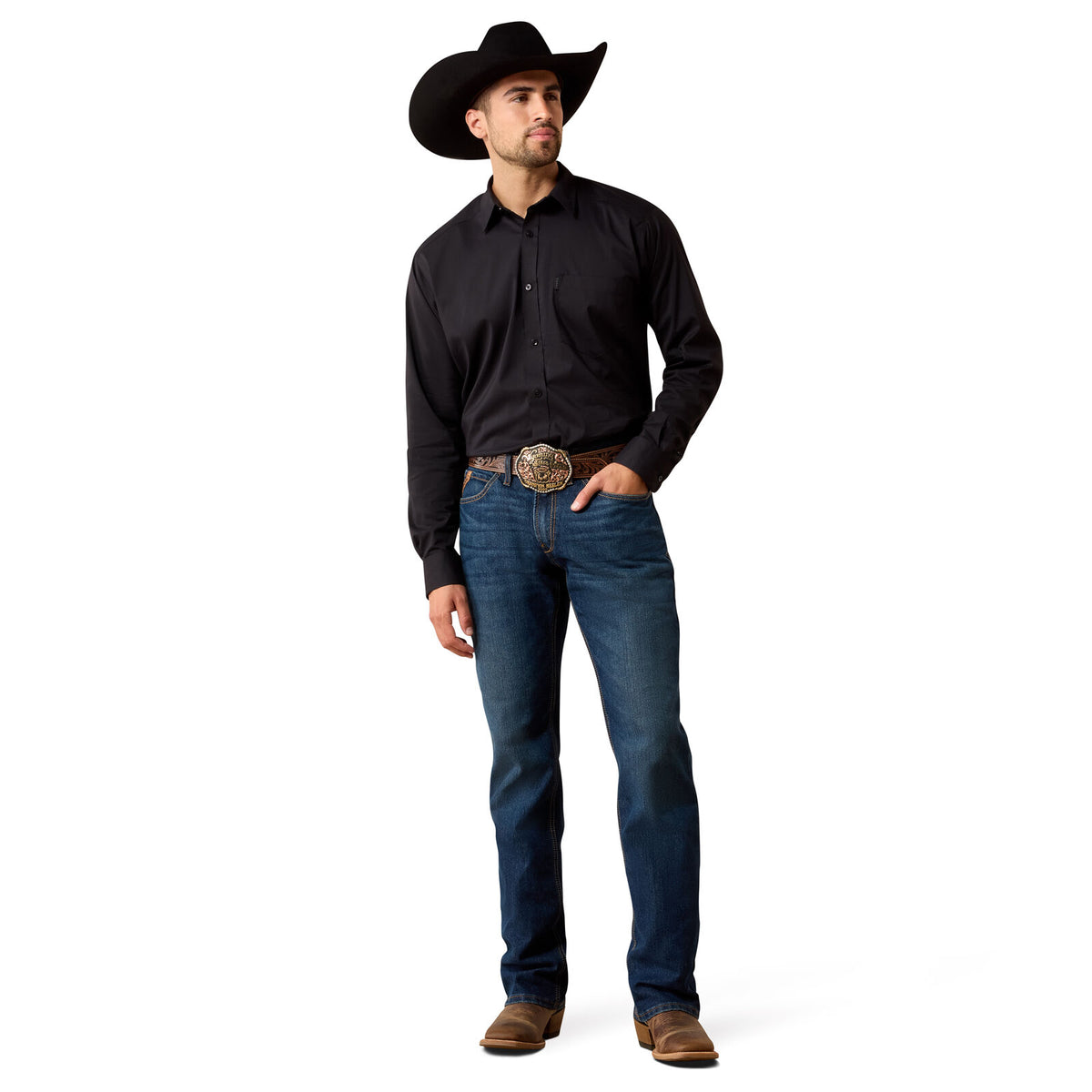 Ariat Mens The Everything Classic Fit L/S Shirt (10071100) Black