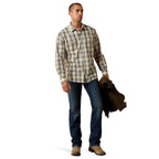 Ariat Mens Retro Holt Fitted Snap L/S Shirt (10071643) Four Leaf Clover Plaid
