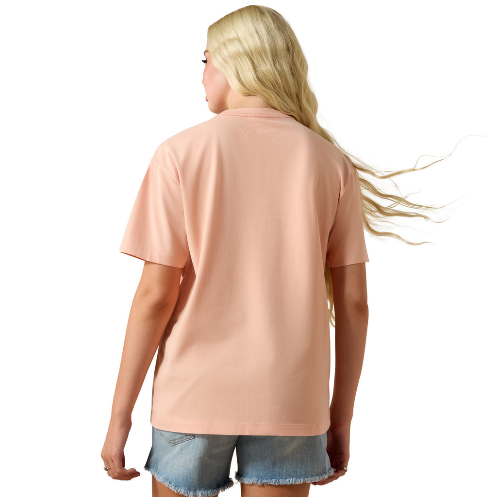 Ariat Womens Cowgirl At Heart S/S Tee Tropical Peach (10071111) Tropical Peach