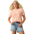 Ariat Womens Cowgirl At Heart S/S Tee Tropical Peach (10071111) Tropical Peach