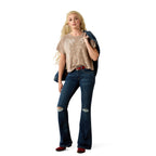 Ariat Womens Paisley Boxy Crop S/S Tee (10071655) Taupe Grey
