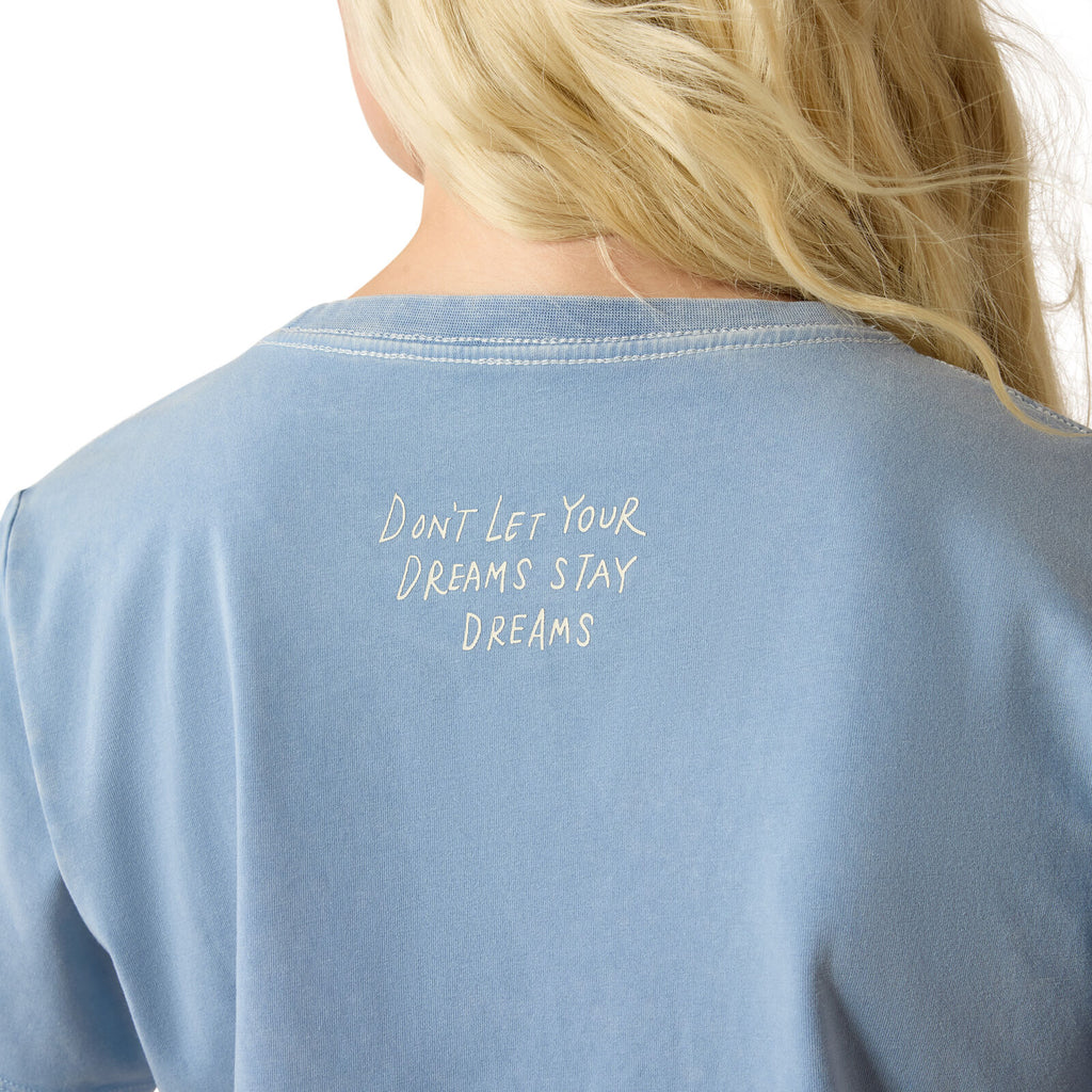 Ariat Womens Lucky Dreams S/S Tee (10071112) Ashleigh Blue