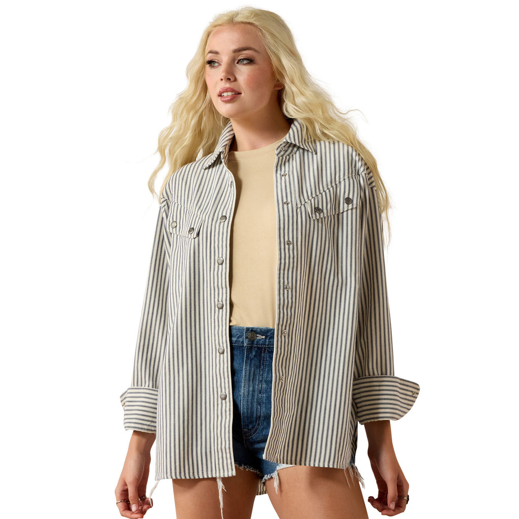 Ariat Womens Charleston L/S Shirt (10071638) Twill Stripe