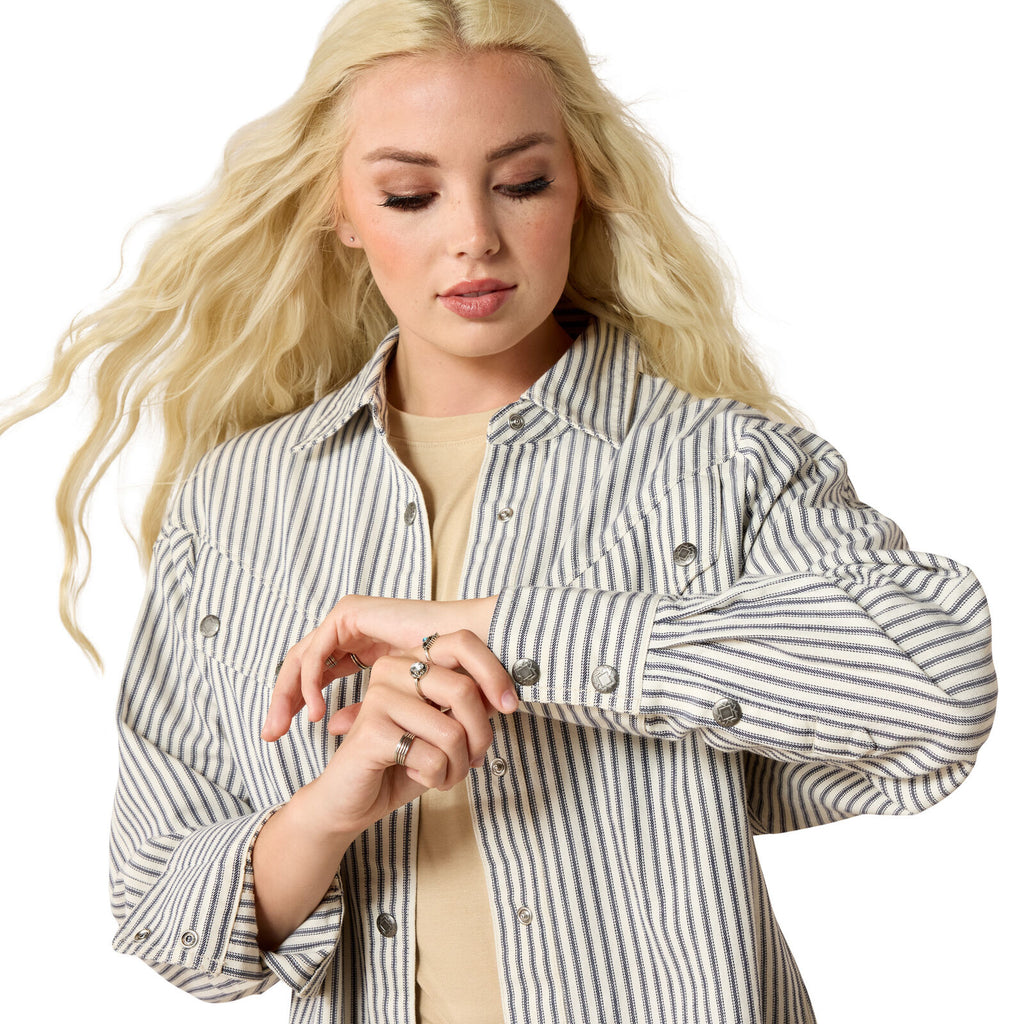 Ariat Womens Charleston L/S Shirt (10071638) Twill Stripe