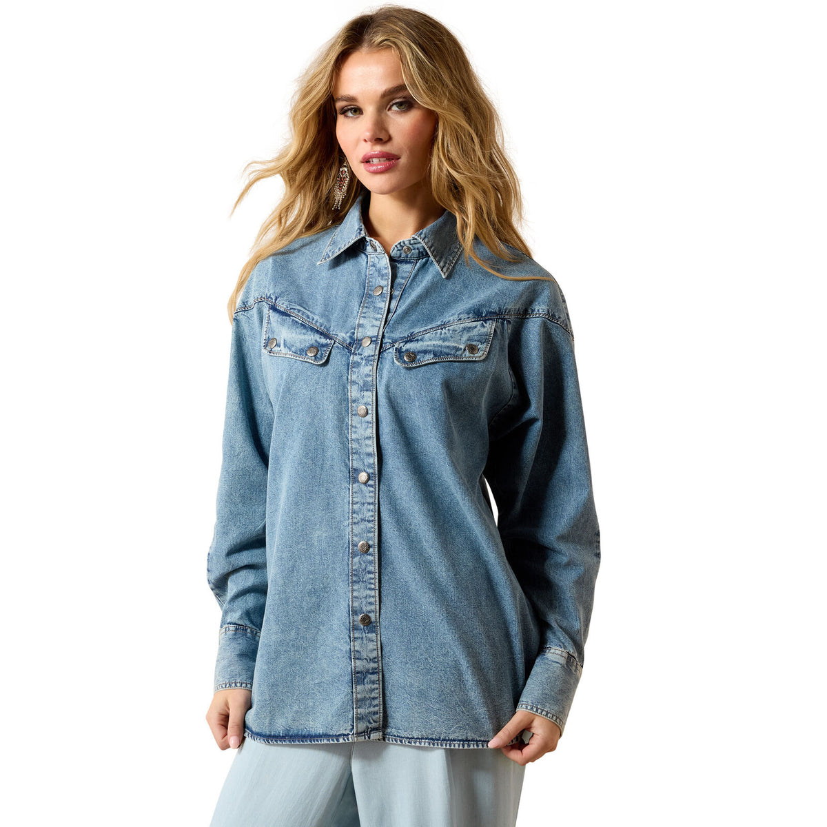 Ariat Womens Charleston L/S Shirt (10071637) Indigo Wash