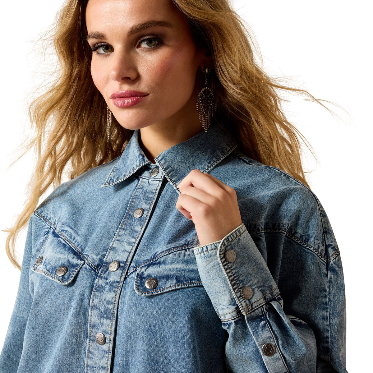 Ariat Womens Charleston L/S Shirt (10071637) Indigo Wash