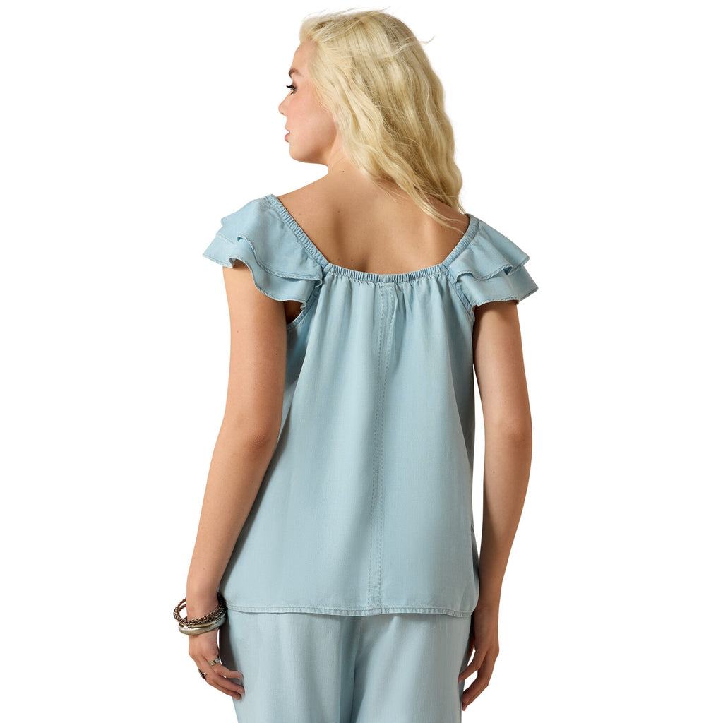 Ariat Womens Lynn Sleeveless Top (10071135) Indigo Wash
