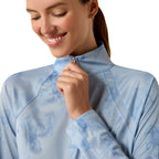 Ariat Womens Sunstopper 3.0 1/4 Zip L/S Base Layer Shirt (10071452) St. Tropez Mirage Print